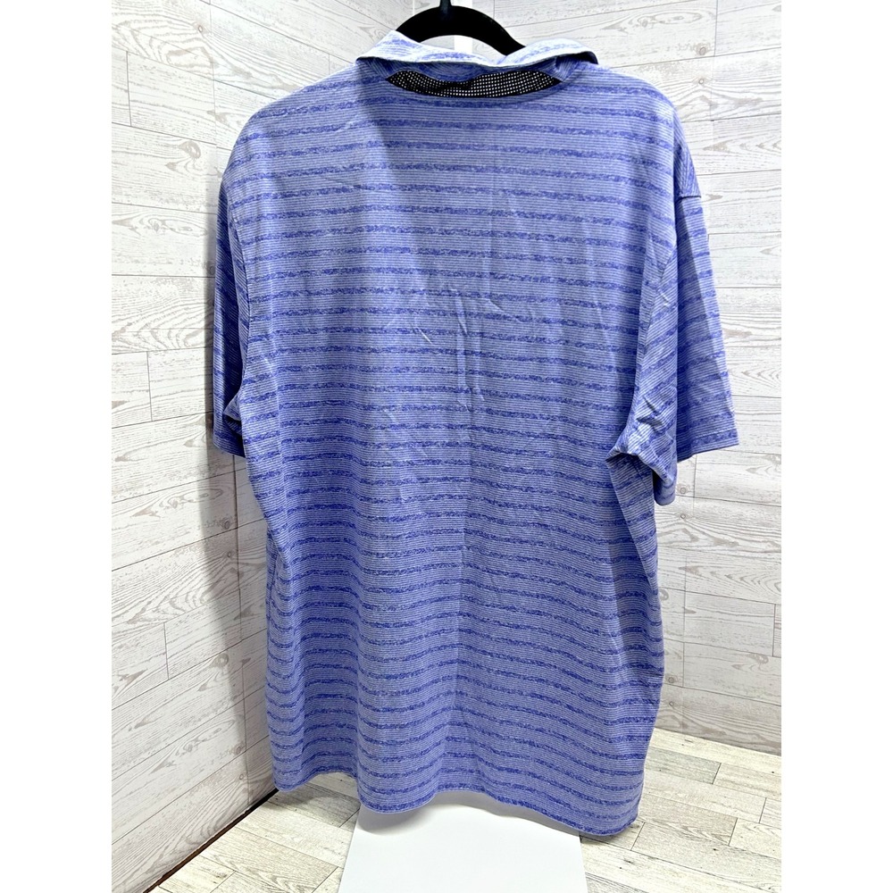 Mens Nike Dri-fit Polo Golf Shirt Purple Striped Ocean Course Hammock Beach XL - Picture 3 of 7